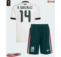 Meksyk Armando Gonzalez #14 Koszulka Wyjazdowa dzieci MŚ 2026 Krótki Rękaw (+ krótkie spodenki)